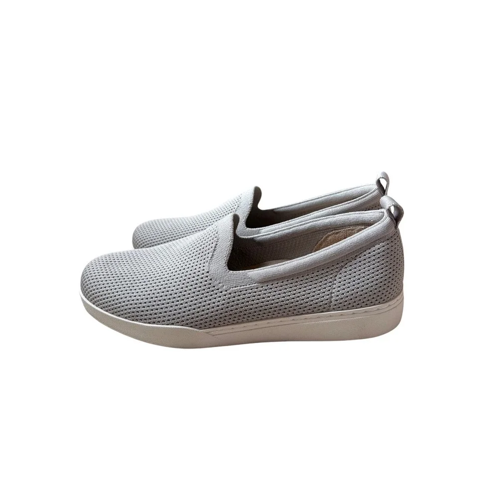 NEW ABEO Grey Knit Slip On Sneakers Size 9 Comfort Walking Shoes B.I.O.system